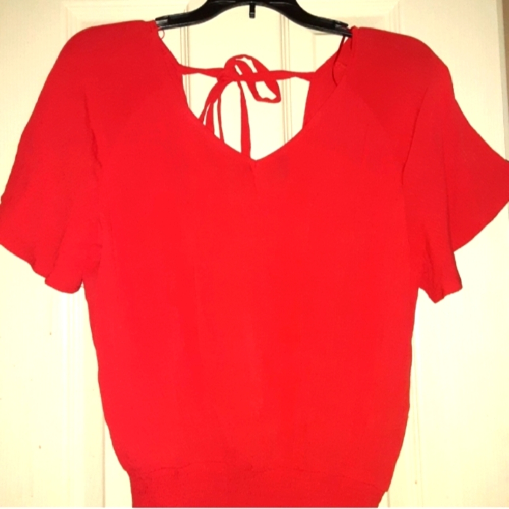 Paper crane red blouse NEW